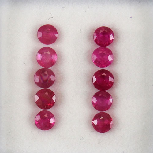 ルビー　1.44ct　10ps　ジュエリールース ed638 画像