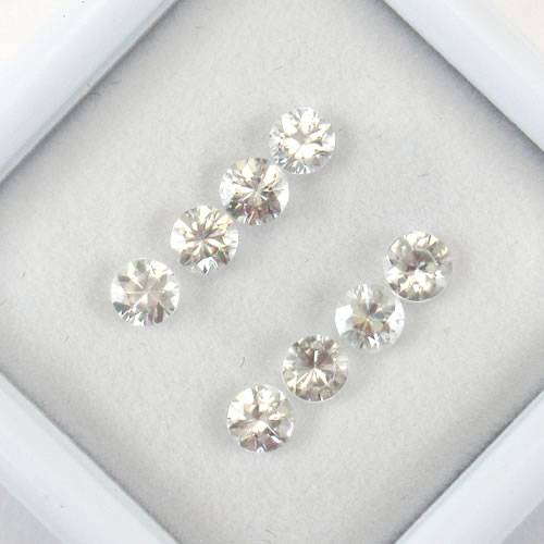 ホワイトジルコン　1.28ct　8ps　ジュエリールース ed645 画像