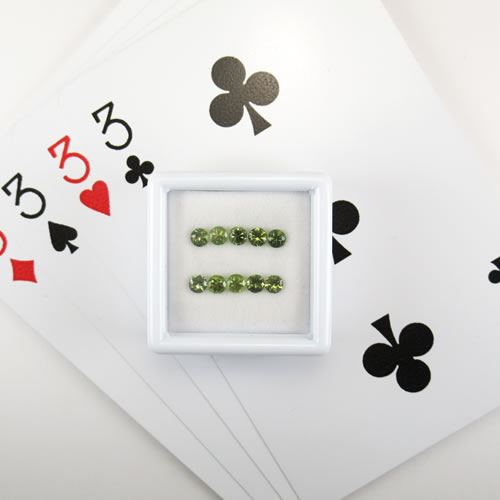 グリーンサファイア　1.34ct　10ps　ジュエリールース ed666 画像