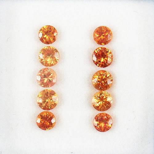 オレンジサファイア　1.26ct　10ps　ジュエリールース ed677 画像