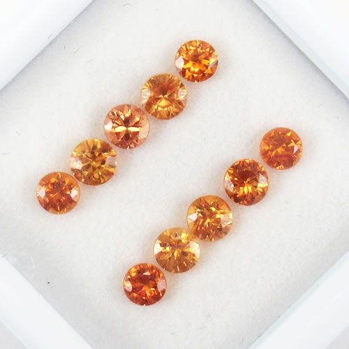 オレンジサファイア　1.26ct　10ps　ジュエリールース ed677 画像