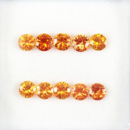 オレンジサファイア　1.34ct　10ps　ジュエリールース ed678