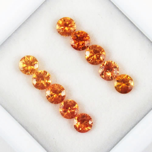 オレンジサファイア　1.34ct　10ps　ジュエリールース ed678 画像