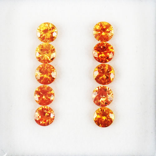 オレンジサファイア　1.34ct　10ps　ジュエリールース ed678 画像