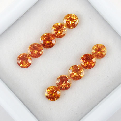 オレンジサファイア　1.34ct　10ps　ジュエリールース ed678 画像