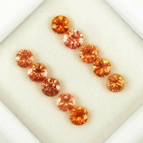 オレンジサファイア　1.39ct　10ps　ジュエリールース ed679 画像
