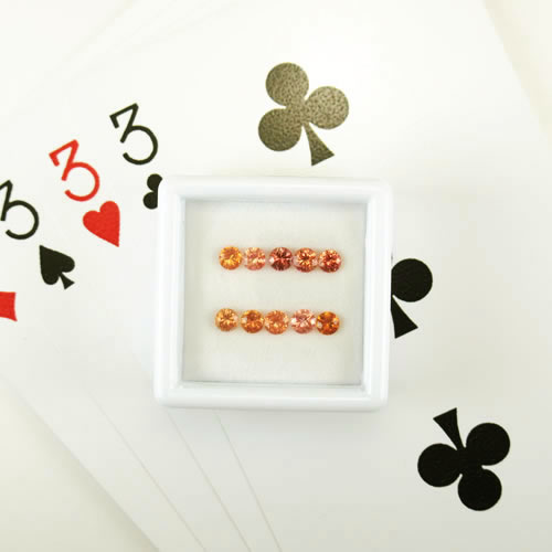 オレンジサファイア　1.39ct　10ps　ジュエリールース ed679 画像