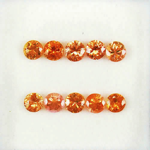 オレンジサファイア　1.36ct　10ps　ジュエリールース ed683