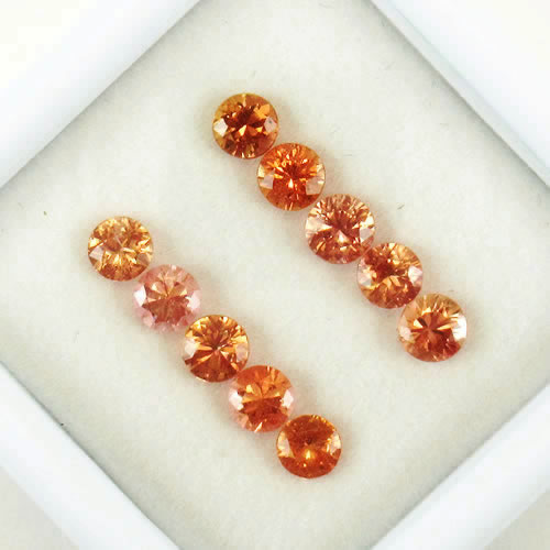 オレンジサファイア　1.36ct　10ps　ジュエリールース ed683 画像