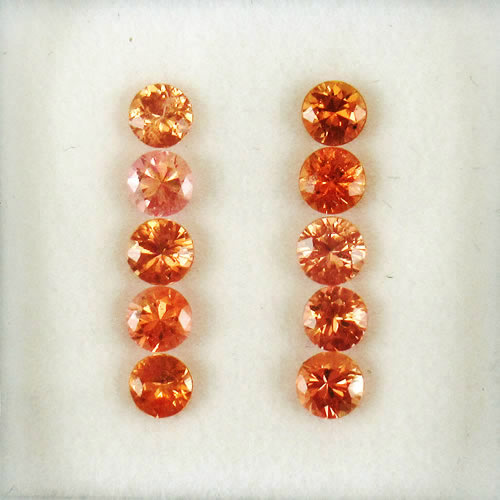 オレンジサファイア　1.36ct　10ps　ジュエリールース ed683 画像