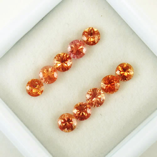 オレンジサファイア　1.36ct　10ps　ジュエリールース ed683 画像