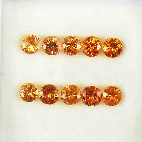 オレンジサファイア　1.39ct　10ps　ジュエリールース ed684