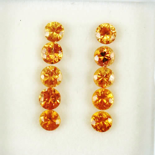 オレンジサファイア　1.39ct　10ps　ジュエリールース ed684 画像