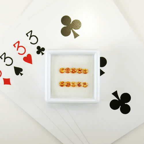 オレンジサファイア　1.39ct　10ps　ジュエリールース ed684 画像