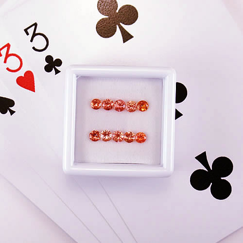 オレンジサファイア　1.38ct　10ps　ジュエリールース ed713 画像