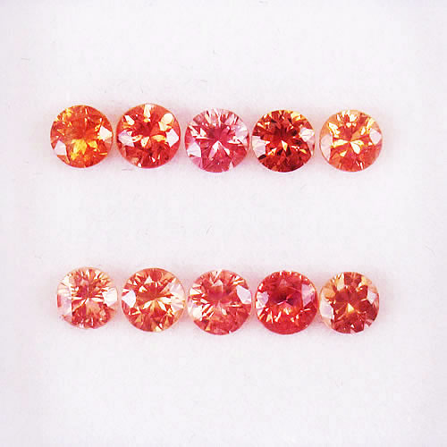 オレンジサファイア　1.43ct　10ps　ジュエリールース ed715