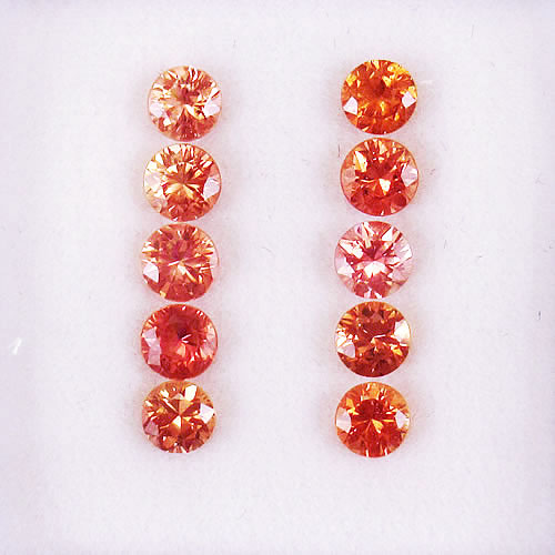 オレンジサファイア　1.43ct　10ps　ジュエリールース ed715 画像