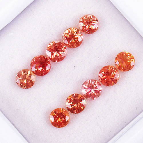 オレンジサファイア　1.43ct　10ps　ジュエリールース ed715 画像