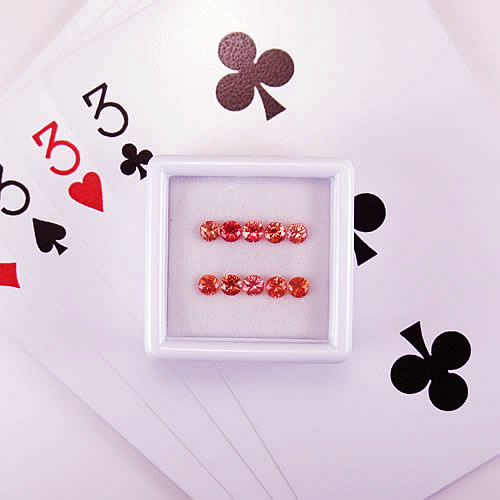 オレンジサファイア　1.43ct　10ps　ジュエリールース ed715 画像