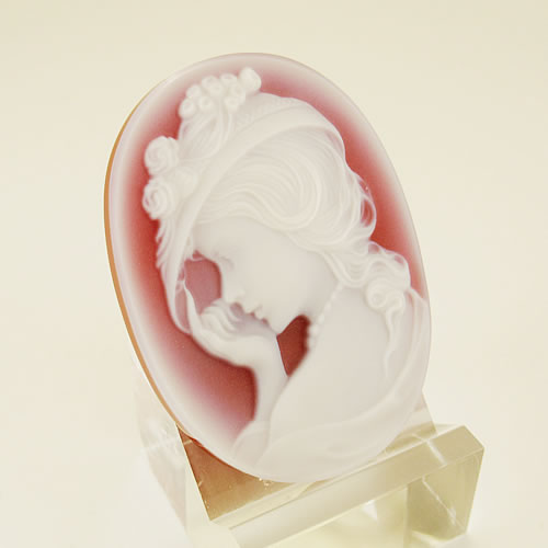 J.Bantsch メノーカメオ 40×30mm ジュエリールース ed741 画像