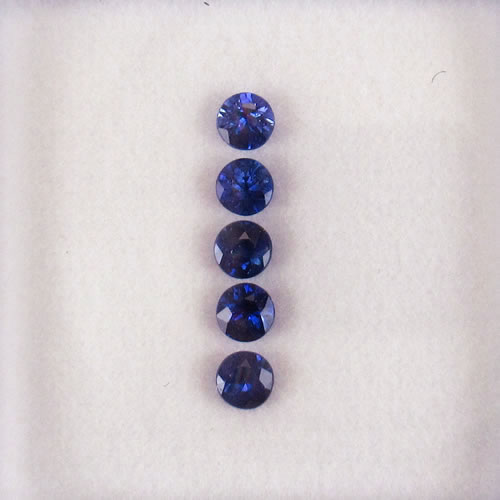 ブルーサファイア　0.44ct　2.6～2.7mm　ジュエリールース ed772 画像