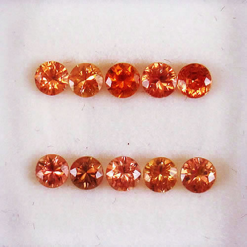 オレンジサファイア 1.42ct 10ps ジュエリールース ed777