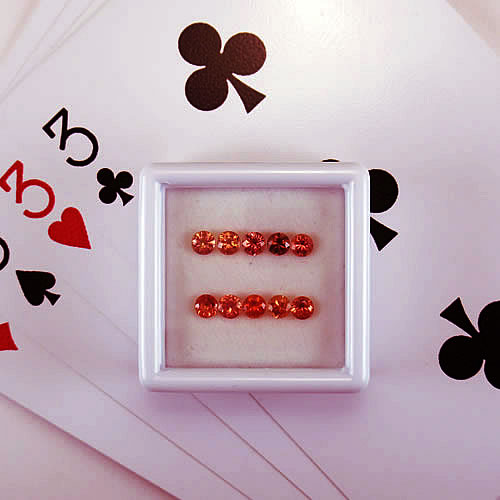 オレンジサファイア 1.42ct 10ps ジュエリールース ed777 画像