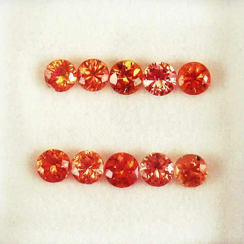 オレンジサファイア　1.41ct　10ps　ジュエリールース ed780