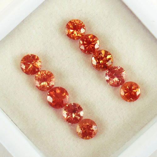 オレンジサファイア　1.41ct　10ps　ジュエリールース ed780 画像