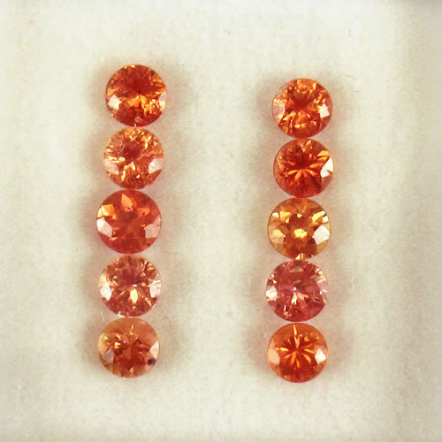 オレンジサファイア　1.41ct　10ps　ジュエリールース ed780 画像