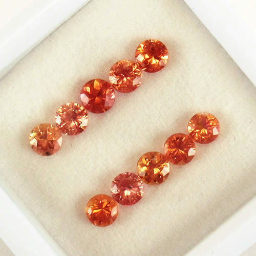 オレンジサファイア　1.41ct　10ps　ジュエリールース ed780 画像