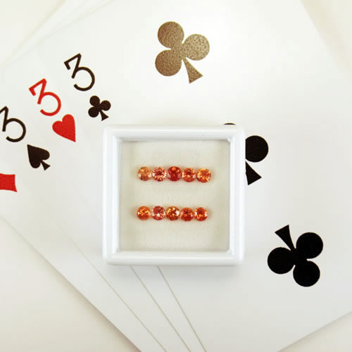 オレンジサファイア　1.41ct　10ps　ジュエリールース ed780 画像