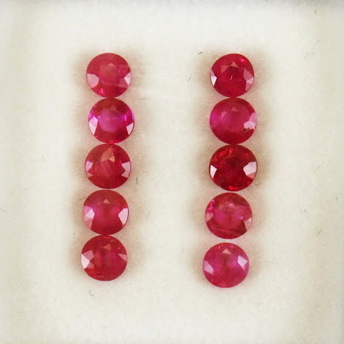 ルビー 1.35ct 10ps ジュエリールース ed784 画像