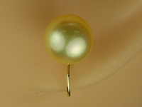 k18 ハープ　イヤリング　ゴールドパール(7.5mm)ジュエリー