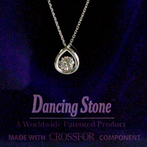 k18wg　ダイヤ0.20ct　Dancing Stone　ペンダント　ジュエリー pa794