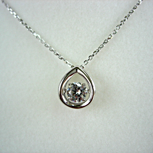 k18wg　ダイヤ0.20ct　Dancing Stone　ペンダント　ジュエリー pa794 画像