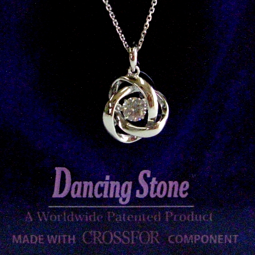 k18wg　ダイヤ0.20ct　Dancing Stone　ペンダント　ジュエリー pa795