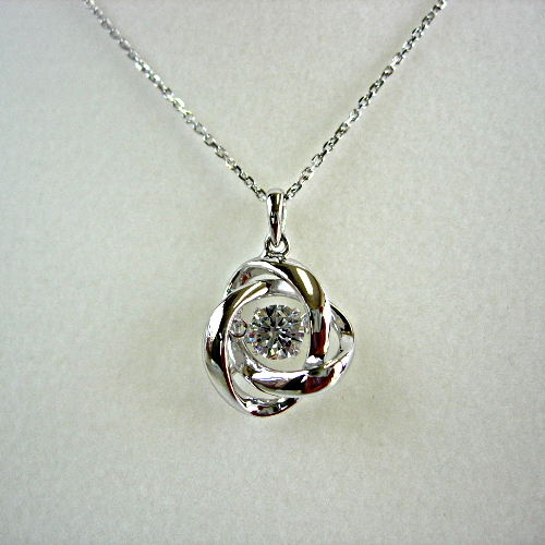 k18wg　ダイヤ0.20ct　Dancing Stone　ペンダント　ジュエリー pa795 画像