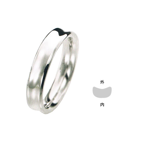 pt900 逆甲丸3mm　結婚指輪・ペアリング　ジュエリー pw057 画像