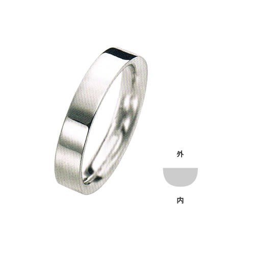 pt900 平打内甲丸3mm　結婚指輪・ペアリング　ジュエリー pw079 画像